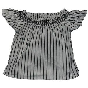 American eagle white and blue off the shoulder top size(S) good used condition!